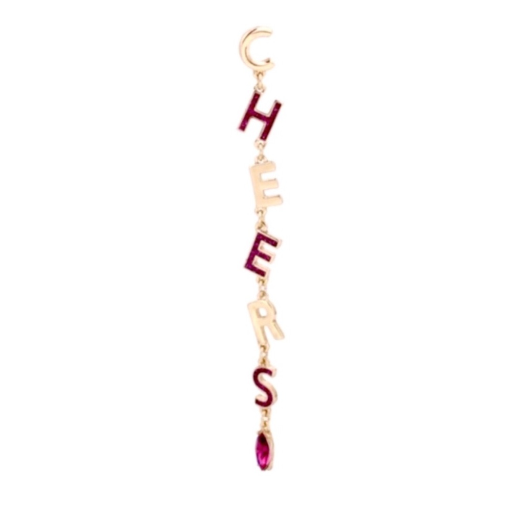 Betsey Johnson Lips & Cheers Mismatch Earrings - Picture 4 of 14